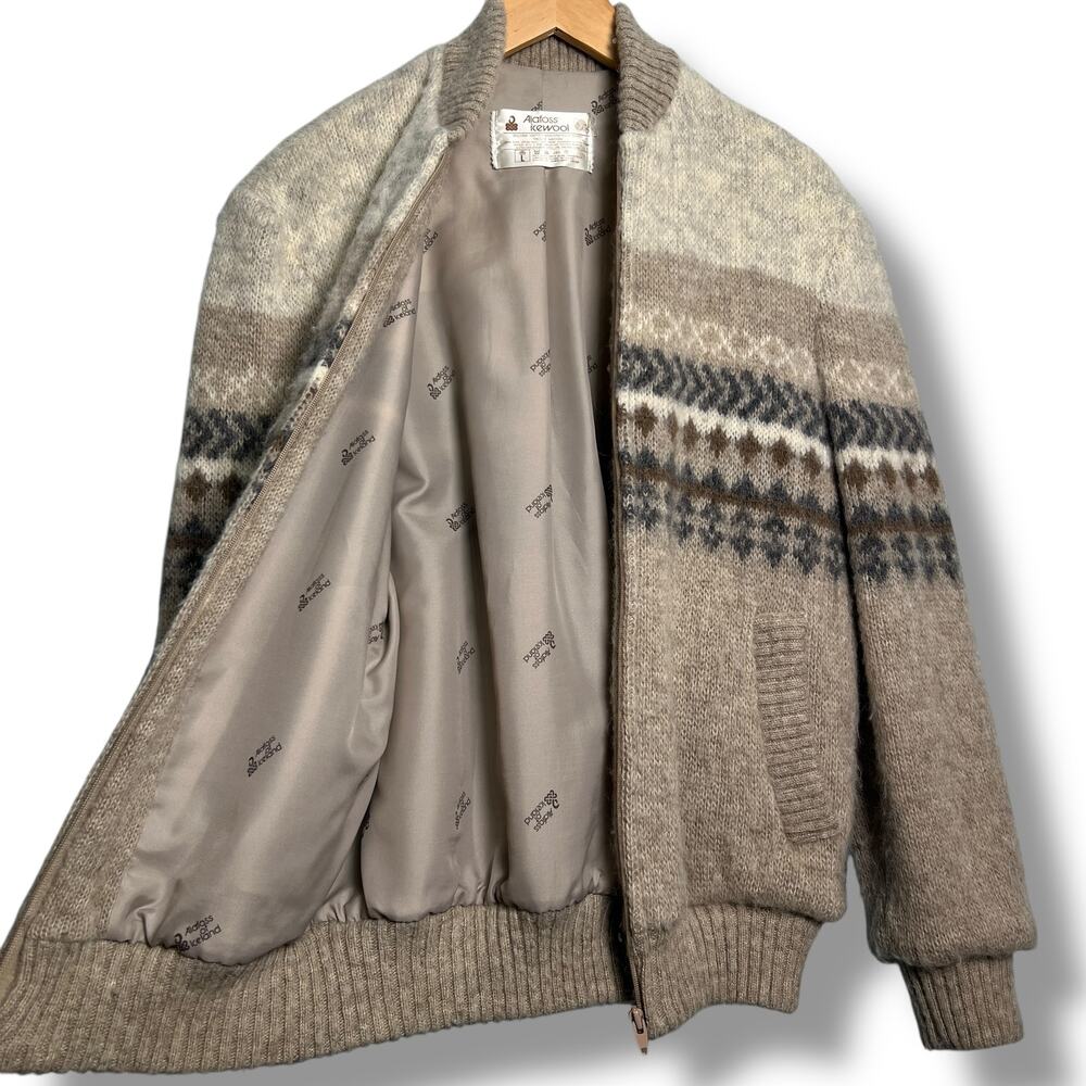 Vintage Alafoss Icewool Bomber Jacket Size Large … - image 4